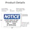 Signmission Entry Only At The Visitor Center On _ OSHA Notice Sign, Plastic, 14in W x 10in L, 2PK OS-2PACK-NS-P-1014-L-12110 - alternate 5